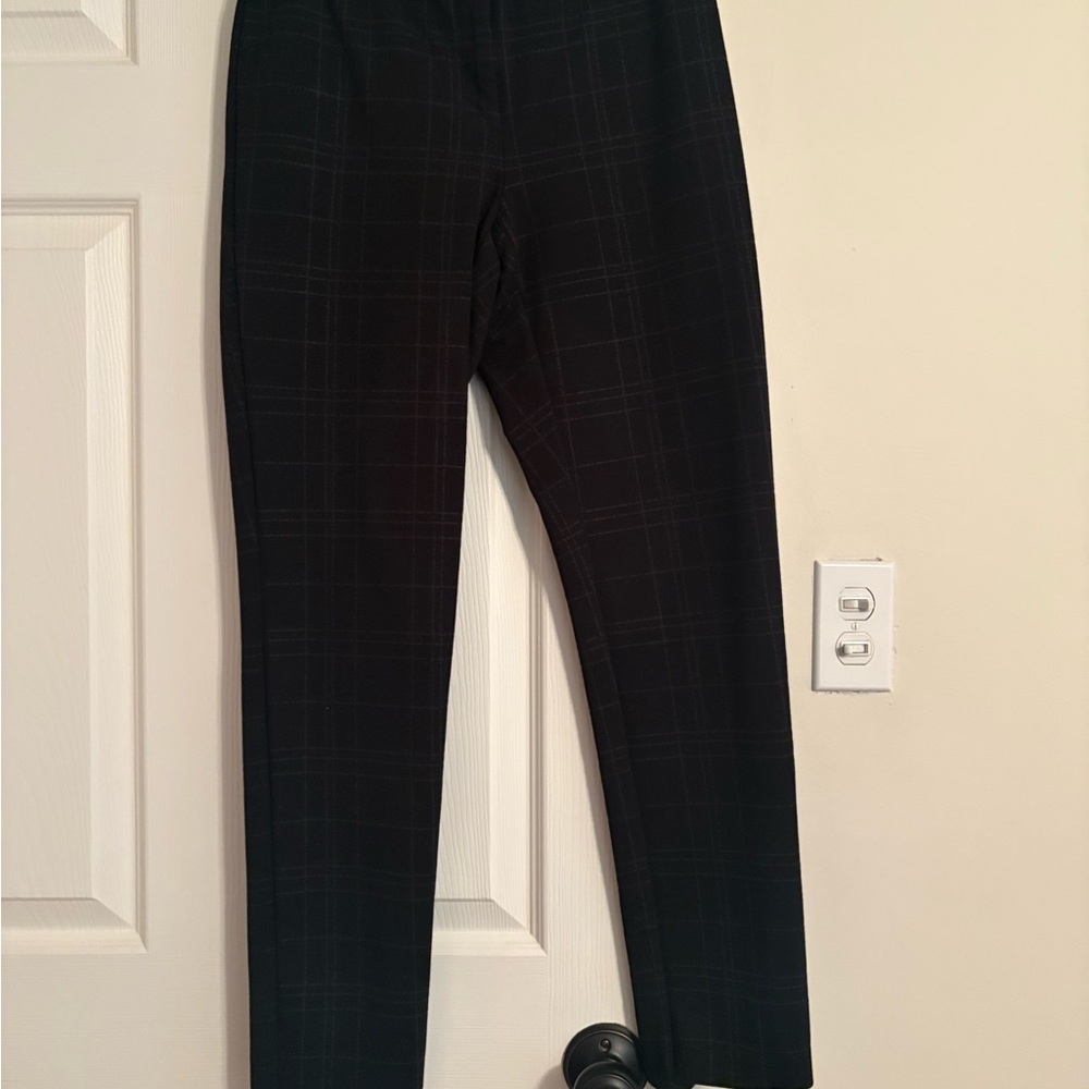 Alfani Women's Black Plaid Trousers